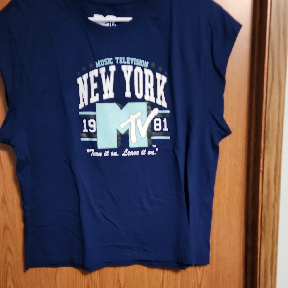 MTV Navy Blue New York Graphic Tee